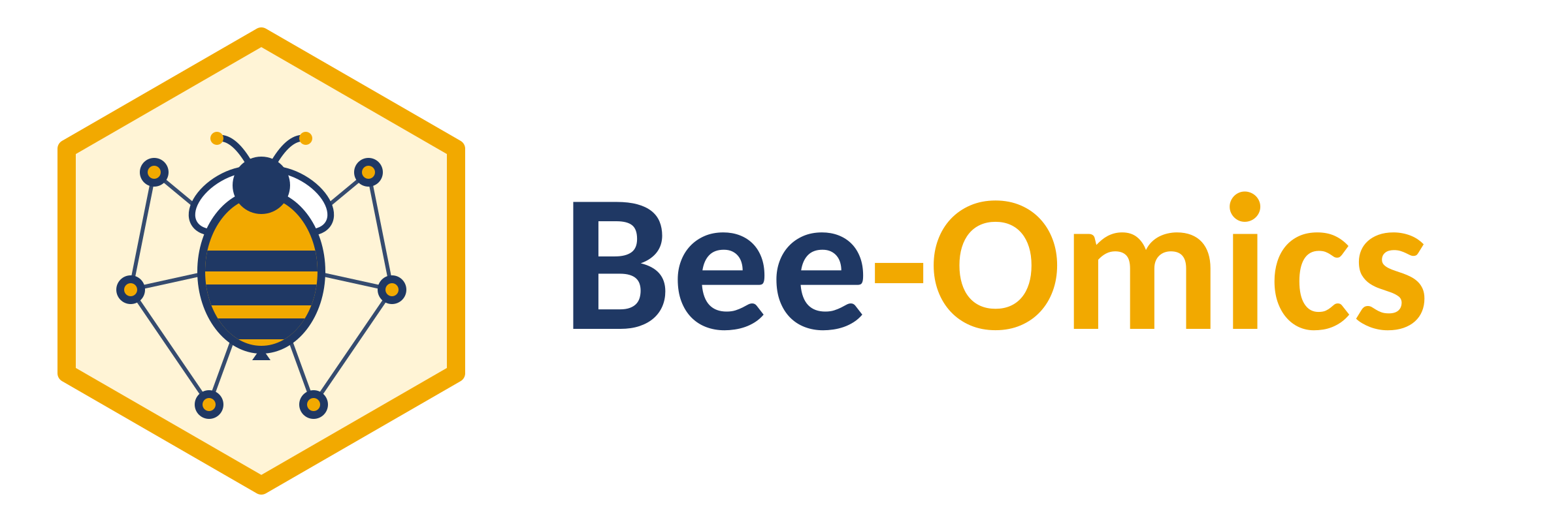 bee omics logo white bg